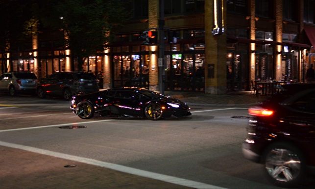 Spotted a Lamborghini Huracan downtown. Don't mind the blurriness